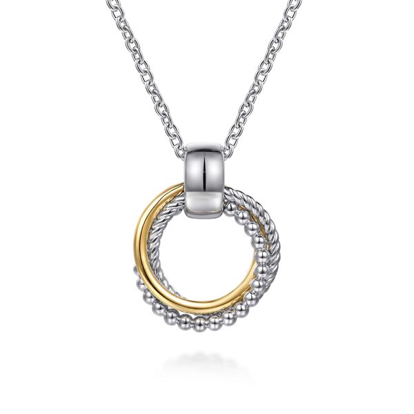 14K Yellow Gold and 925 Sterling Silver Bujukan Pendant Necklace Koerbers Fine Jewelry Inc New Albany, IN