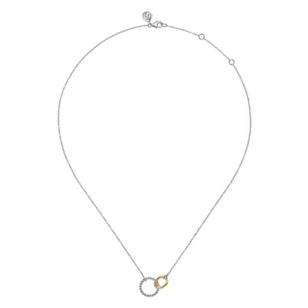 14K Yellow Gold and 925 Sterling Silver Bujukan Interlocking Pendant Necklace Image 2 Koerbers Fine Jewelry Inc New Albany, IN