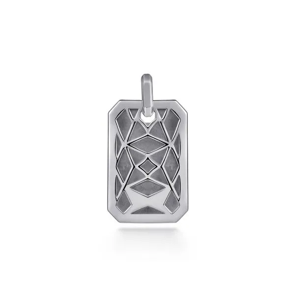 Sterling Silver Dog Tag Pendant Image 2 Koerbers Fine Jewelry Inc New Albany, IN