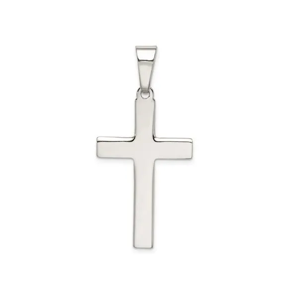 Sterling Silver Polished Cross Pendant Image 2 Koerbers Fine Jewelry Inc New Albany, IN