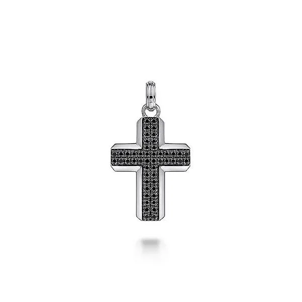 925 Sterling Silver and Black Spinel Cross Pendant Koerbers Fine Jewelry Inc New Albany, IN