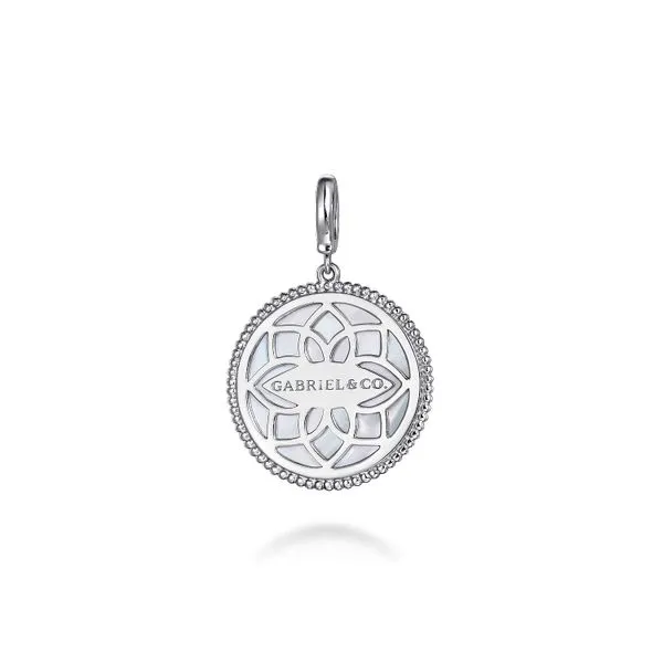 925 Sterling Silver Starburst Blue Sapphire and White Sapphire Bujukan Medallion Pendant Image 2 Koerbers Fine Jewelry Inc New Albany, IN