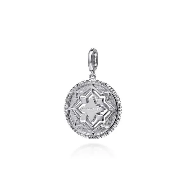 925 Sterling Silver Blue Topaz and White Sapphire Bujukan Medallion Pendant Image 2 Koerbers Fine Jewelry Inc New Albany, IN