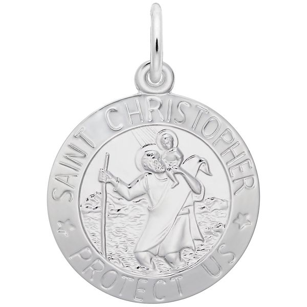 Sterling Silver St. Christopher Disc Charm Koerbers Fine Jewelry Inc New Albany, IN