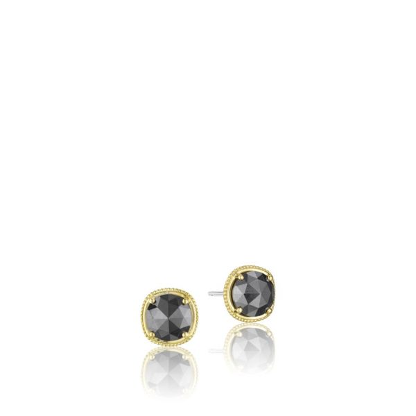 Sterling Silver Crescent Bezel Earrings with Hematites Koerbers Fine Jewelry Inc New Albany, IN