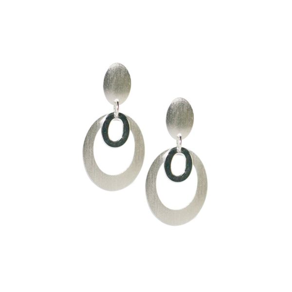 Sterling Silver Oval Drop Earrings Koerbers Fine Jewelry Inc New Albany, IN