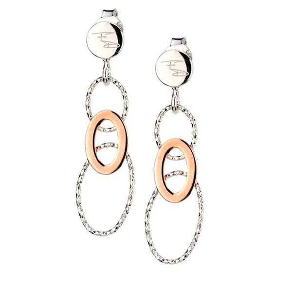 Sterling Silver Rose Gold Plated Oval Dreams Earrings Koerbers Fine Jewelry Inc New Albany, IN