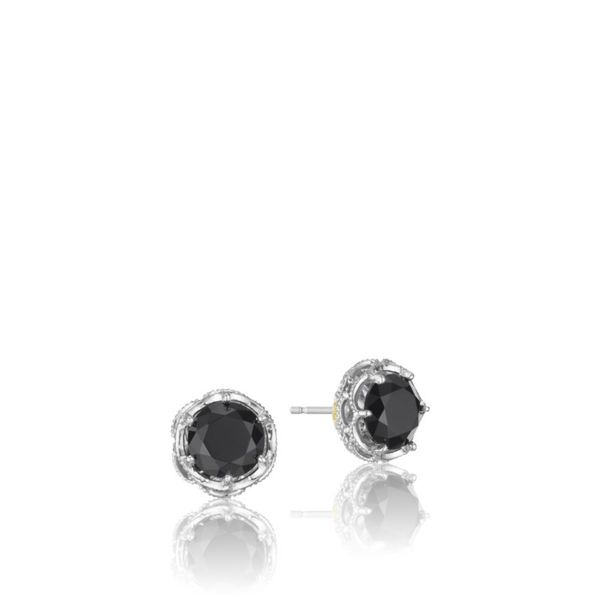 Sterling Silver Crescent Crown Studs featuring Black Onyx Koerbers Fine Jewelry Inc New Albany, IN