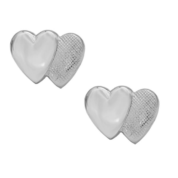 Sterling Silver Double Heart Children's Earrings Koerbers Fine Jewelry Inc New Albany, IN