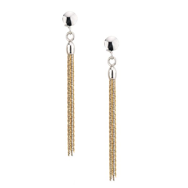 Sterling Silver and Yellow Plated Tassel Earrings Koerbers Fine Jewelry Inc New Albany, IN