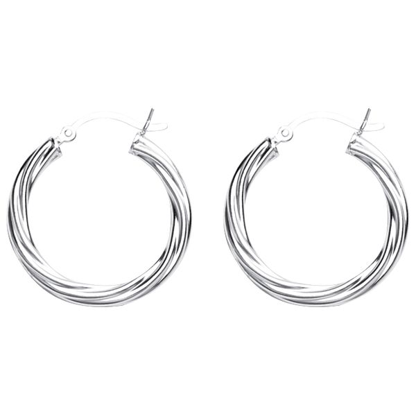 Sterling Silver Basic Twist Hoop Earrings Koerbers Fine Jewelry Inc New Albany, IN