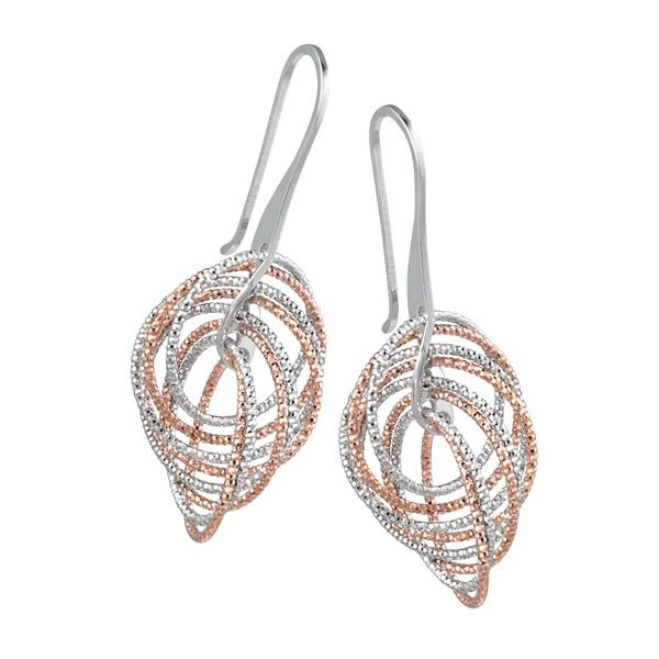 Sterling Silver Rose Finish Circle Twist Earring Koerbers Fine Jewelry Inc New Albany, IN