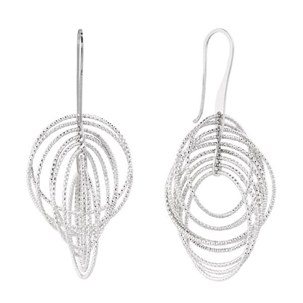 Sterling Silver 9 Ring Twisted 3D Earring Koerbers Fine Jewelry Inc New Albany, IN