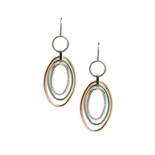 Sterling Silver and Rose Gold Plated Vanessa Earrings Koerbers Fine Jewelry Inc New Albany, IN