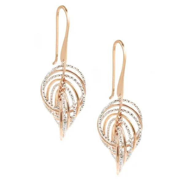 Sterling Silver Rose Gold Plated Infinity Twist Earrings Koerbers Fine Jewelry Inc New Albany, IN