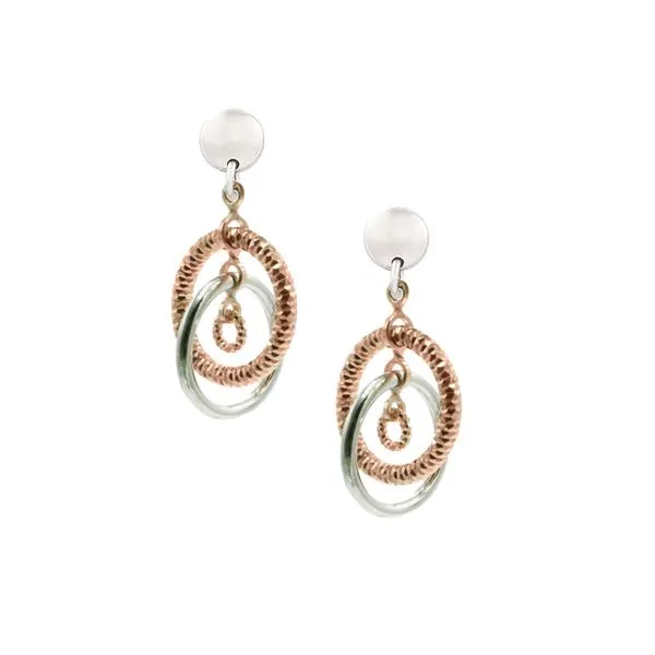 Sterling Silver and Rose Gold Plated April Earrings Koerbers Fine Jewelry Inc New Albany, IN