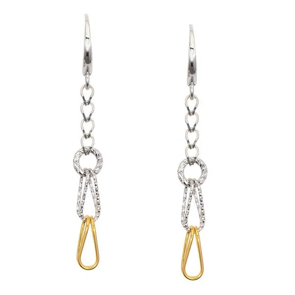 Sterling Silver and Yellow Gold Plated Bobbie Earrings Koerbers Fine Jewelry Inc New Albany, IN