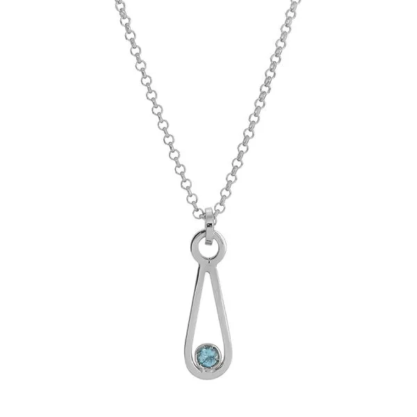 Sterling Silver and Blue Topaz Tear Drop Necklace Koerbers Fine Jewelry Inc New Albany, IN