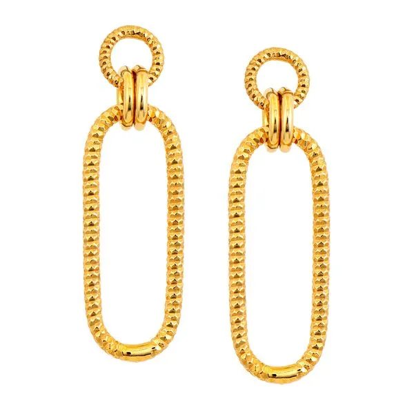 Sterling Silver and Yellow Gold Plated Kira Earrings Koerbers Fine Jewelry Inc New Albany, IN