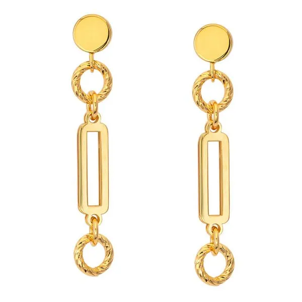 Sterling Silver and Yellow Gold Plated Olina Earrings Koerbers Fine Jewelry Inc New Albany, IN