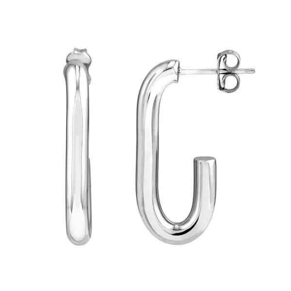 Sterling Silver J-Hoop Earrings Koerbers Fine Jewelry Inc New Albany, IN