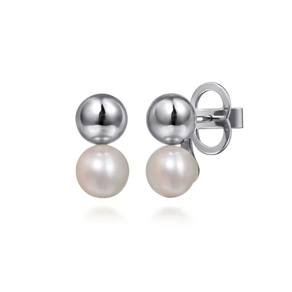 925 Sterling Silver Pearl Stud Earrings Koerbers Fine Jewelry Inc New Albany, IN