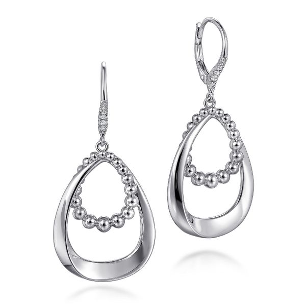 925 Sterling Silver White Sapphire Bujukan Drop Earrings Koerbers Fine Jewelry Inc New Albany, IN