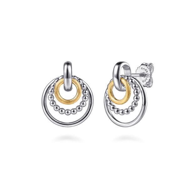 14K Yellow Gold and 925 Sterling Silver Bujukan Stud Earrings Koerbers Fine Jewelry Inc New Albany, IN