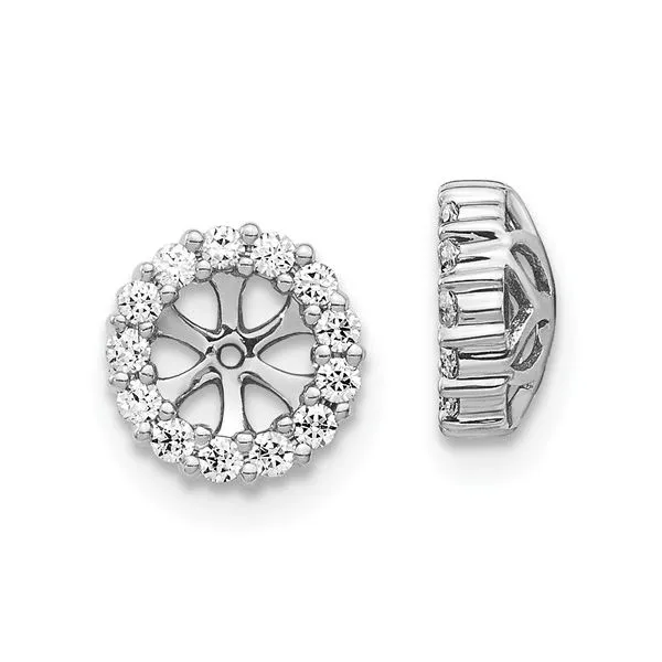 14K White Gold Diamond Earring Jackets Koerbers Fine Jewelry Inc New Albany, IN