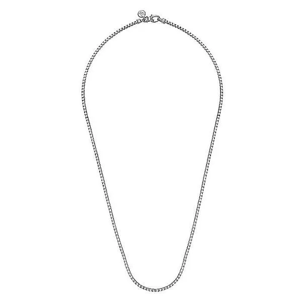 925 Sterling Silver Mens Box Chain Necklace Image 2 Koerbers Fine Jewelry Inc New Albany, IN