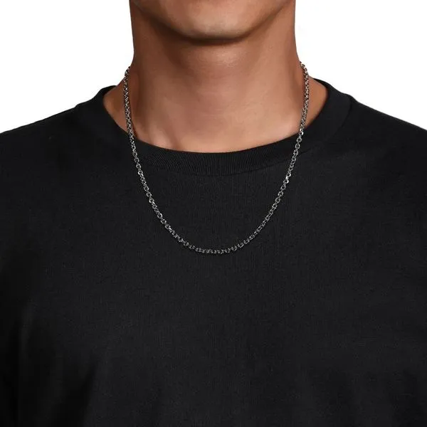 925 Sterling Silver Mens Link Chain Necklace 22