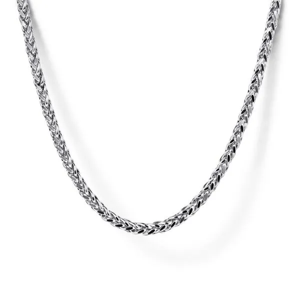 925 Sterling Silver Mens Wheat Chain Necklace 22