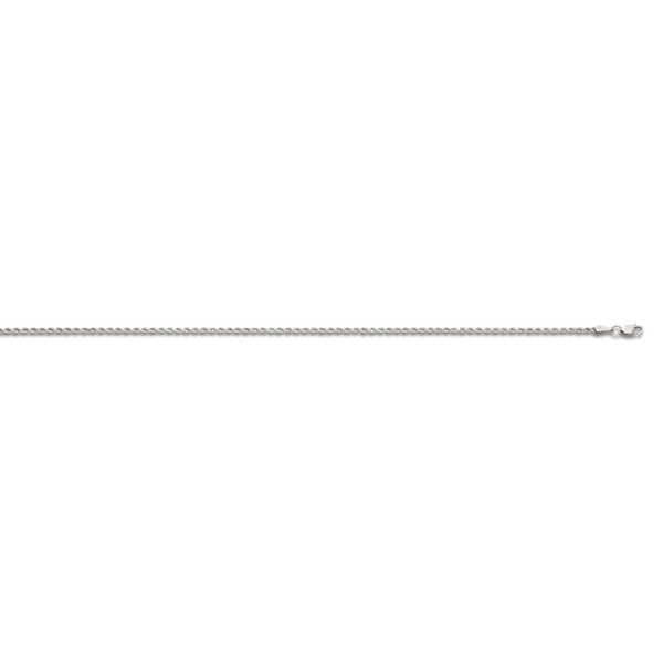 Sterling Silver Rhodium Plated Diamond Cut Rope Chain 20