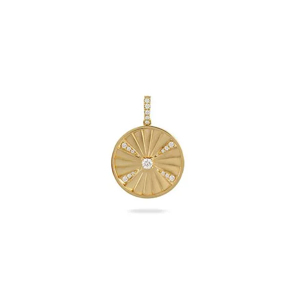 18K Yellow Gold Diamond Pendant In Satin Finish Koerbers Fine Jewelry Inc New Albany, IN