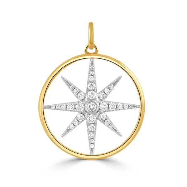 18K Yellow and White Gold Diamond Pendant Koerbers Fine Jewelry Inc New Albany, IN