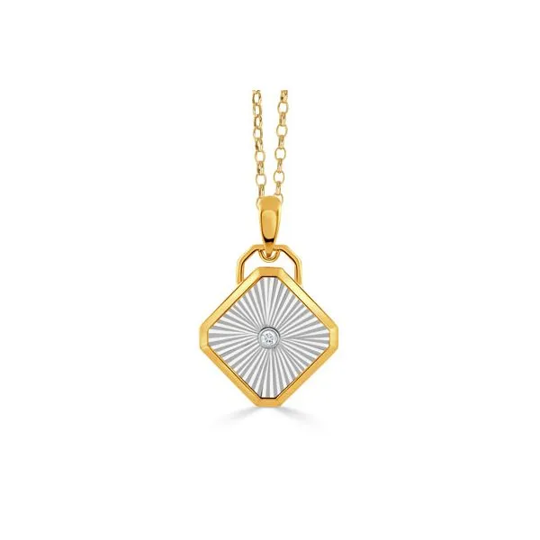 18K White and Yellow Gold Diamond Pendant Koerbers Fine Jewelry Inc New Albany, IN