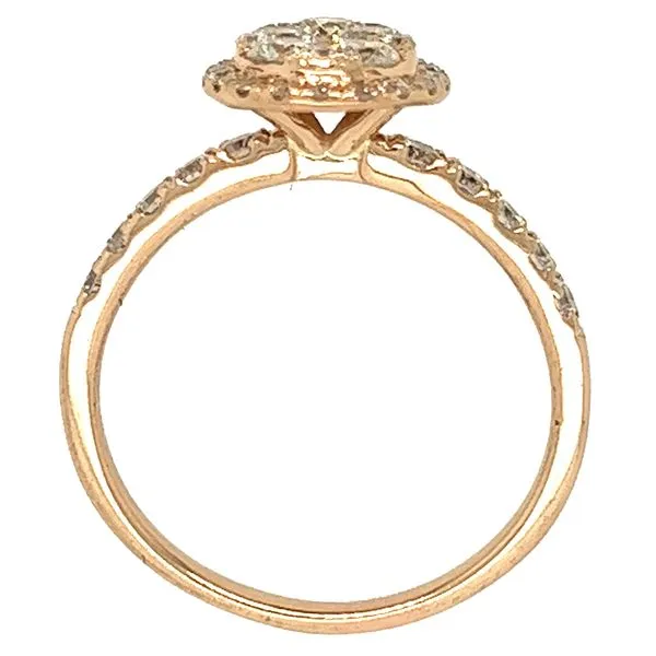 Estate Rose Gold Pear Shape Diamond Cluster Engagement Ring Image 2 Koerbers Fine Jewelry Inc New Albany, IN
