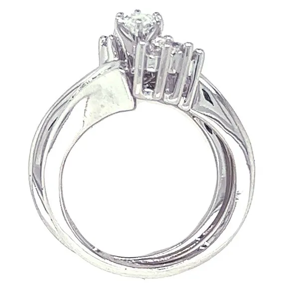 Estate 14K White Gold Marquis Diamond Bridal Set Image 2 Koerbers Fine Jewelry Inc New Albany, IN