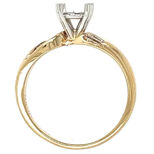 Estate 14K Yellow Gold Diamond Baguette Semi Mount Image 2 Koerbers Fine Jewelry Inc New Albany, IN