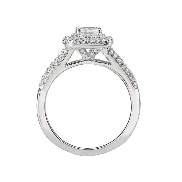 Estate 14K White Gold Halo Diamond Engagement Ring Setting Image 2 Koerbers Fine Jewelry Inc New Albany, IN