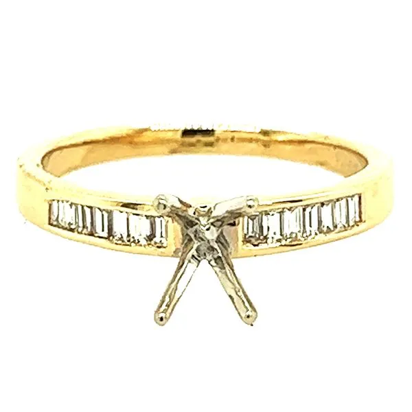 Estate 14K Yellow Gold Semi Mount Engagement Ring Koerbers Fine Jewelry Inc New Albany, IN