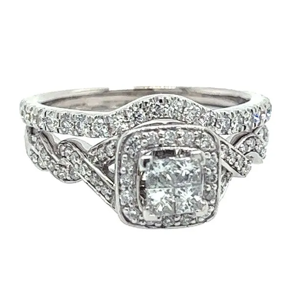Estate 14K White Gold Composite Diamond Engagement Ring and Wedding Band Koerbers Fine Jewelry Inc New Albany, IN