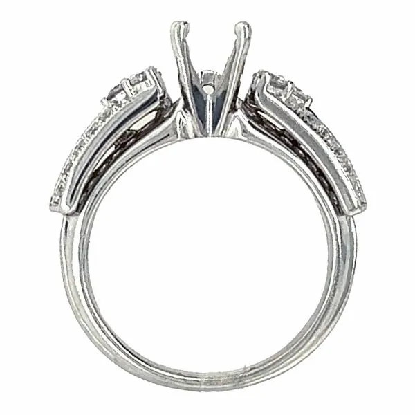 Estate 14K White Gold Solitaire Mount And Diamond Wrap Image 2 Koerbers Fine Jewelry Inc New Albany, IN
