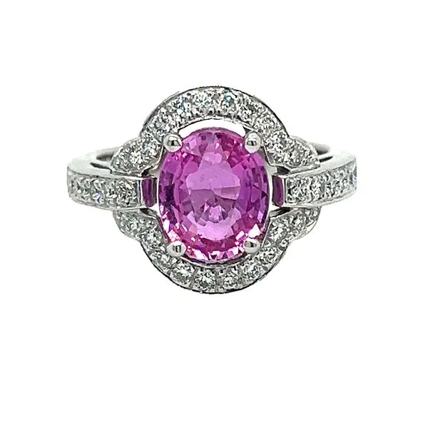 Estate 14K White Gold  Pink Tourmaline and Diamond Fashion Ring Koerbers Fine Jewelry Inc New Albany, IN