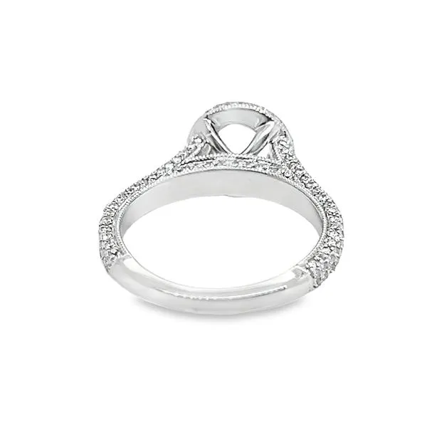 Estate 18K White Gold Elegant Diamond Engagement Ring Image 3 Koerbers Fine Jewelry Inc New Albany, IN