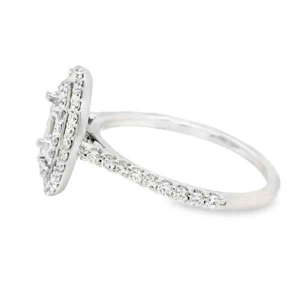 Estate 14K White Gold Double Halo Engagement Ring Image 2 Koerbers Fine Jewelry Inc New Albany, IN