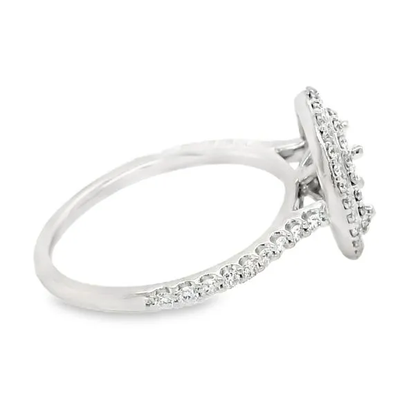 Estate 14K White Gold Double Halo Engagement Ring Image 4 Koerbers Fine Jewelry Inc New Albany, IN