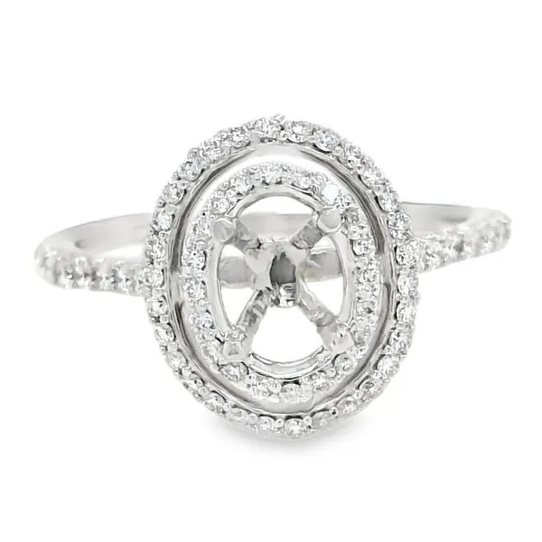 Estate 14K White Gold Double Halo Engagement Ring Koerbers Fine Jewelry Inc New Albany, IN