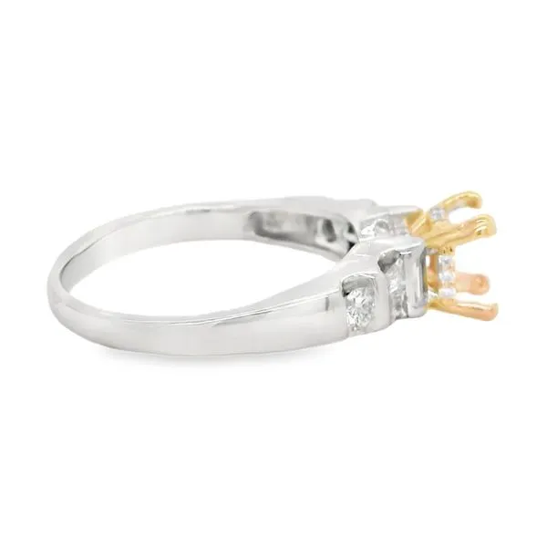 Estate 14K White and Rose Gold Estate Engagement Ring Image 2 Koerbers Fine Jewelry Inc New Albany, IN