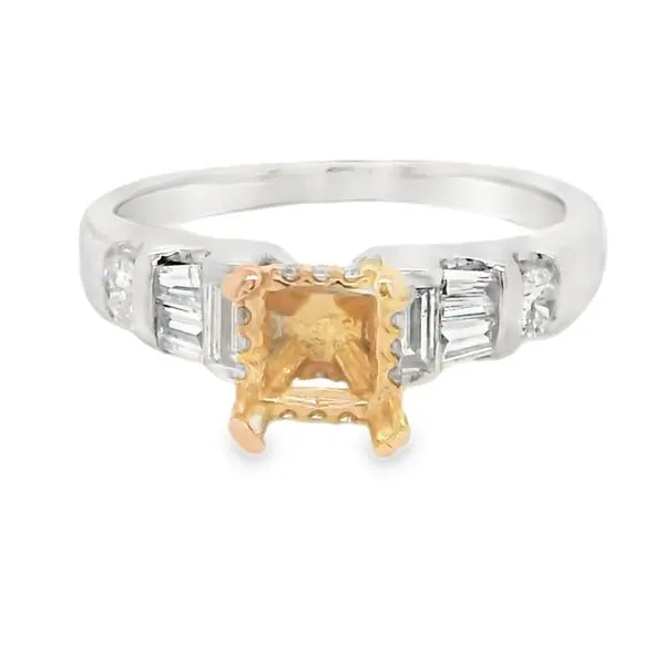 Estate 14K White and Rose Gold Estate Engagement Ring Koerbers Fine Jewelry Inc New Albany, IN